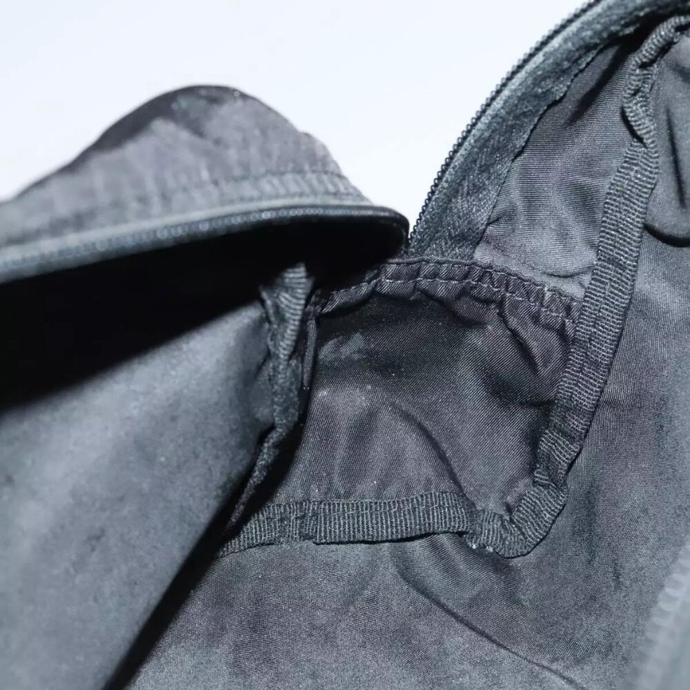 Prada Pouch Nylon Black Silver Auth - image 5